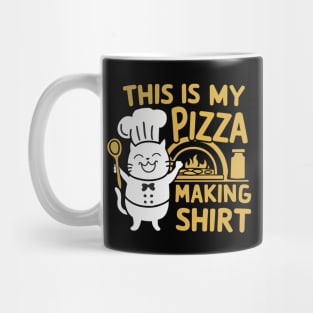 Cute Cat This is Is My Pizza Making Shirt Gift Mug